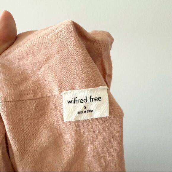 Aritzia Wilfred Free Aperitif Linen Top Pink Women's S‎ - Picture 3 of 4